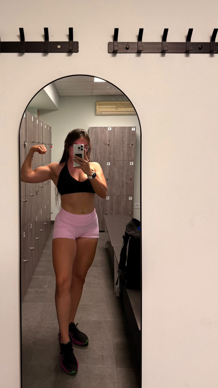Alba después de entrenar en el gimnasio