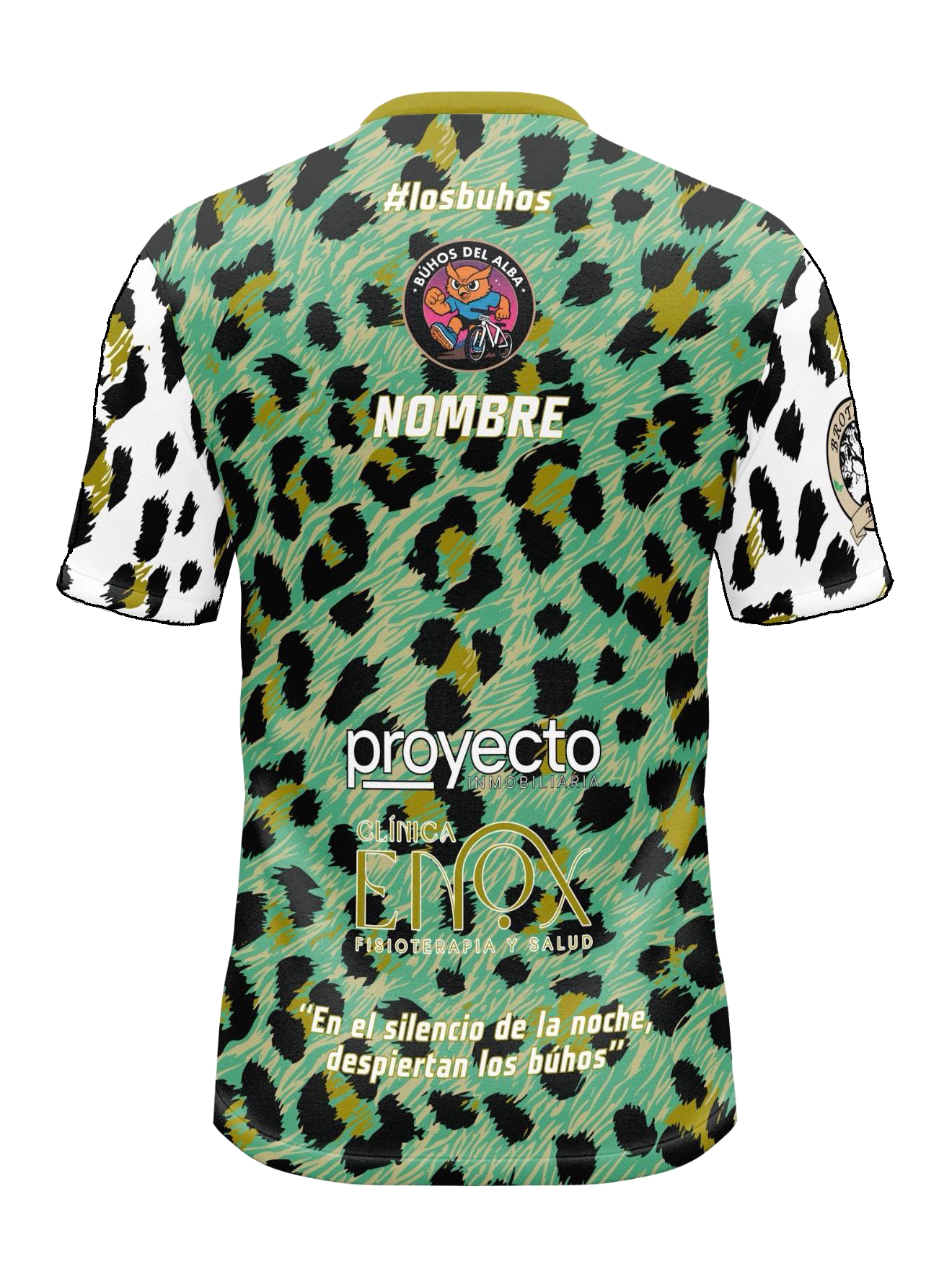 Parte trasera de la camiseta de Búhos del Alba